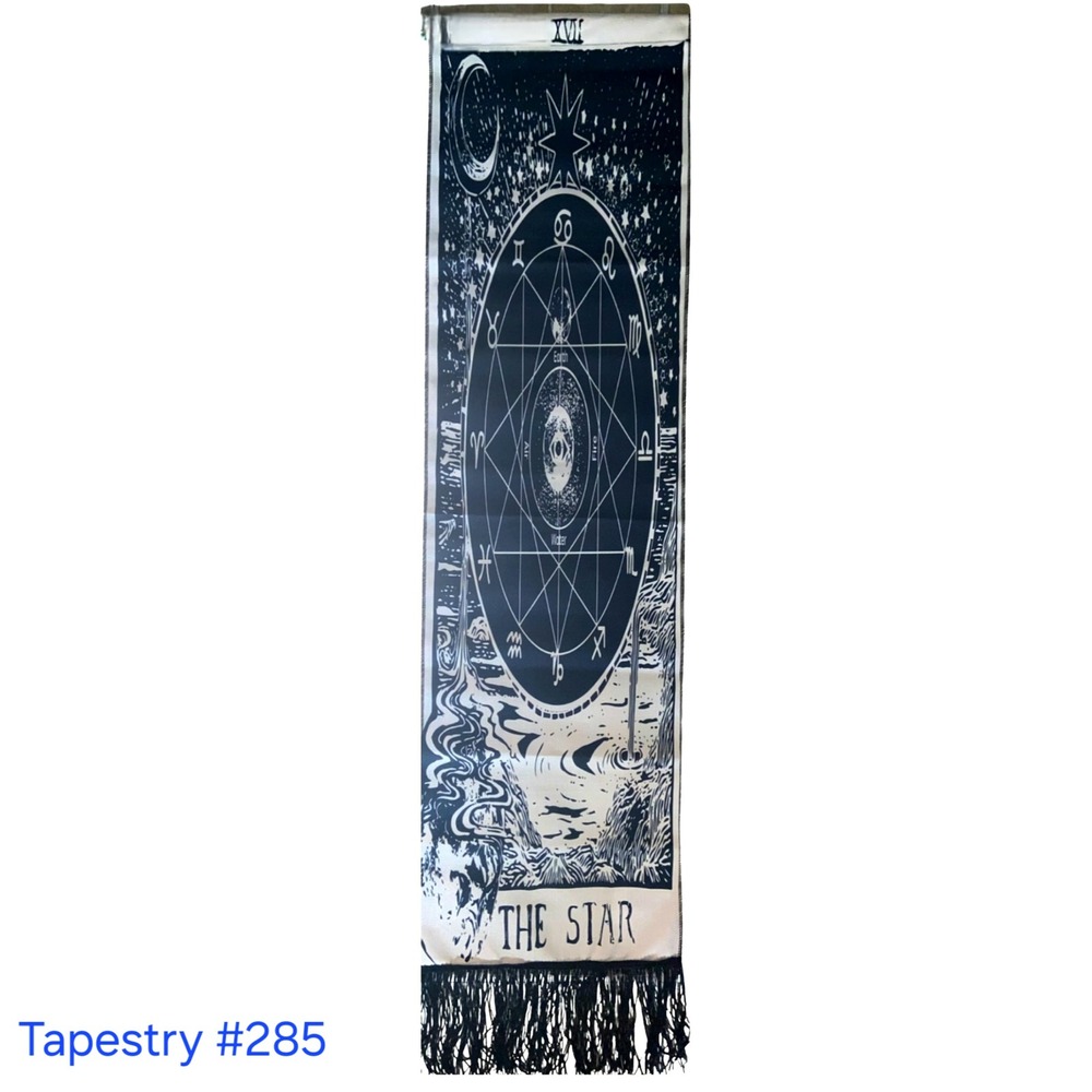 Celestial Tarot Card Tapestry The Star Wall Hanging Banner Fringe‎